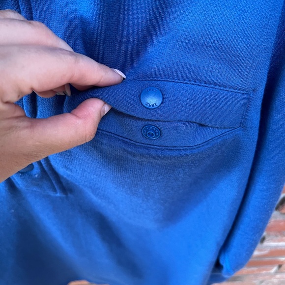 Ibex Merino Wool Quarter Snap Pullover Blue Size Medium - Picture 6 of 8